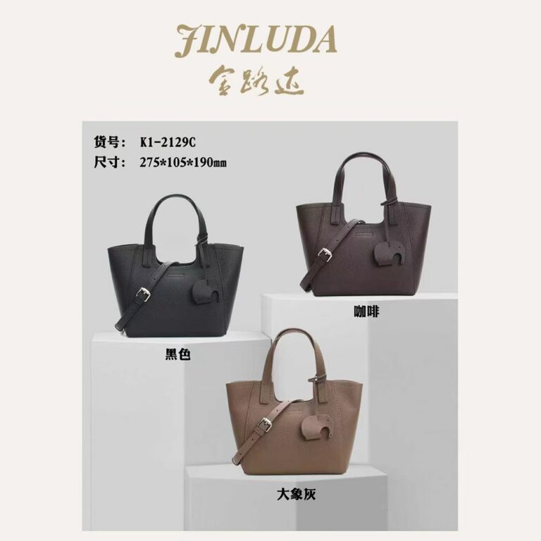 Women's Bags Genuine Leather Tote Bag — Cute Top Handle with Elephant Charm